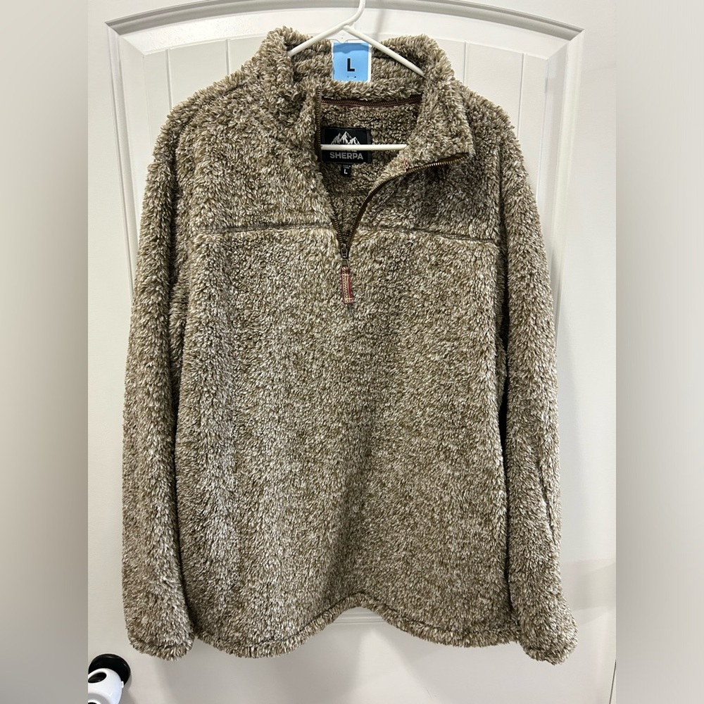 Sherpa half zip pullover women’s men’s large